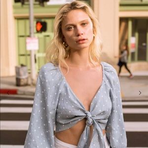 NWT Reformation Peach Top - Color “Dewdrop”